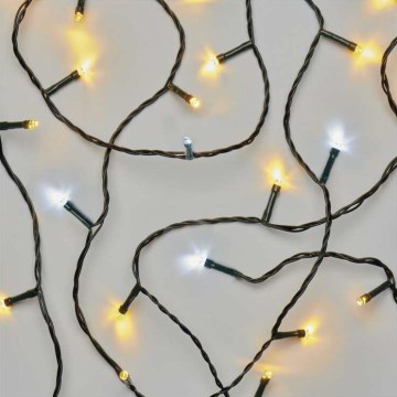 Catena LED natalizia da esterno 80xLED/13m IP44 bianco caldo/freddo