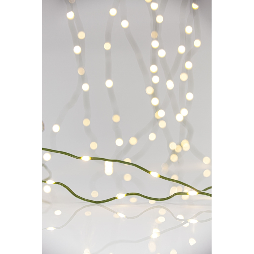 Catena LED natalizia da esterno LINE 700xLED/8 funzioni 40 m IP44 bianco caldo