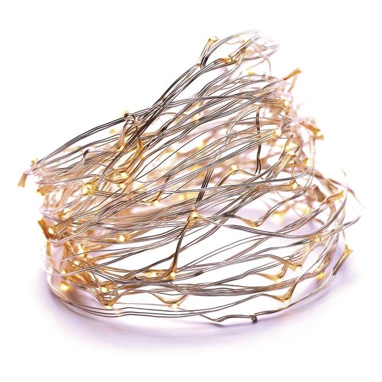 Catena LED natalizia da esterno NANO 40xLED 9m IP44 bianco caldo