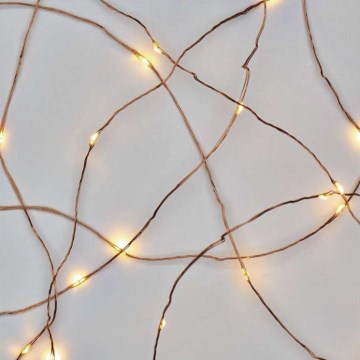Catena LED natalizia per esterni 100xLED/15m IP44 bianco caldo