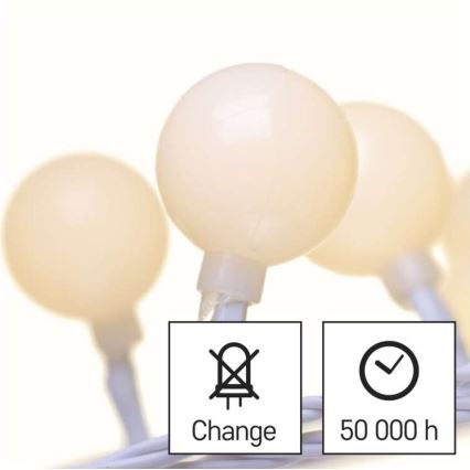 Catena LED per esterni 40xLED/9m IP44 bianco caldo