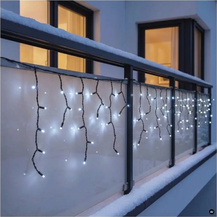 Catena LED per esterni 50xLED/3x0,4m IP44 bianco freddo