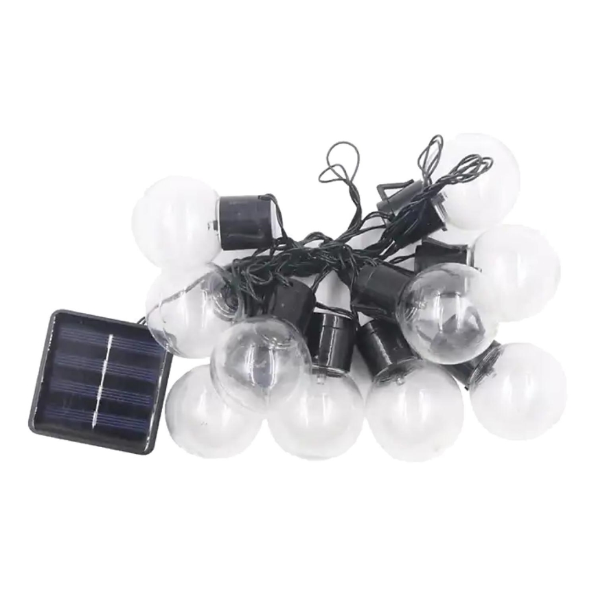 Catena LED solare 10xLED/0,12W/1,2V 1xAA IP44 6000K 300 mAh
