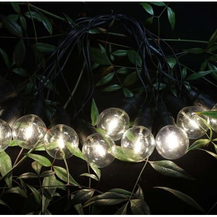 Catena LED solare 10xLED/0,5/4,5V 12 m 3000K IP44 1200 mAh + telecomando