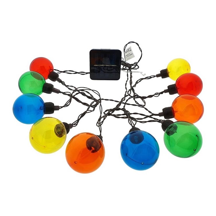 Catena LED solare 10xLED/3,65m 600 mAh IP44 multicolore