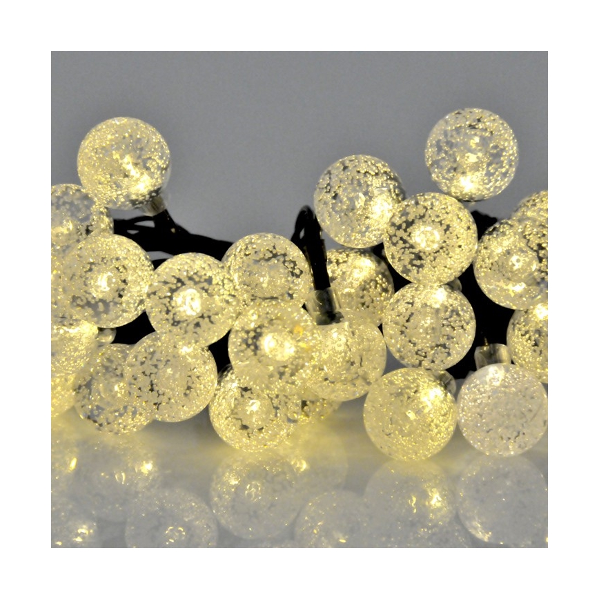 Catena LED solare 30xLED/8 funzioni 300 mAh 4,9m IP44 bianco caldo