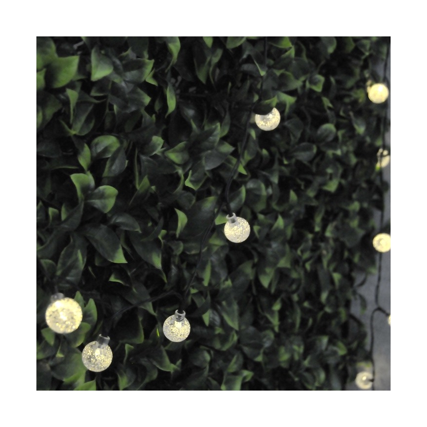 Catena LED solare 30xLED/8 funzioni 300 mAh 4,9m IP44 bianco caldo