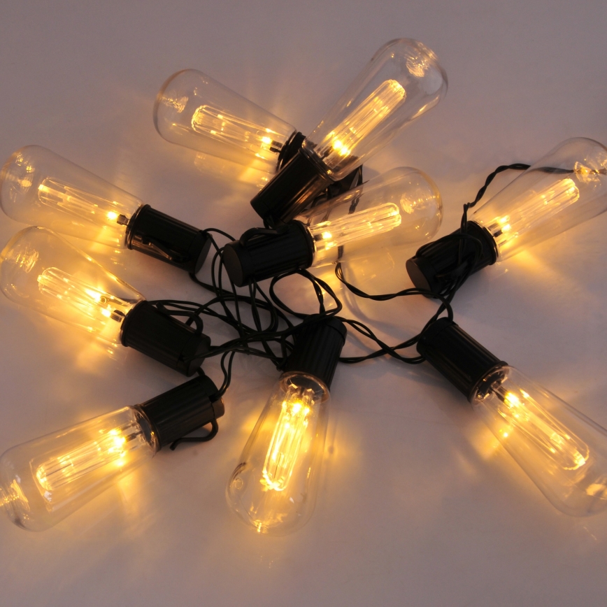 Catena LED solare EDISON 10xLED/1,2V 300 mAh 3,8 m IP44