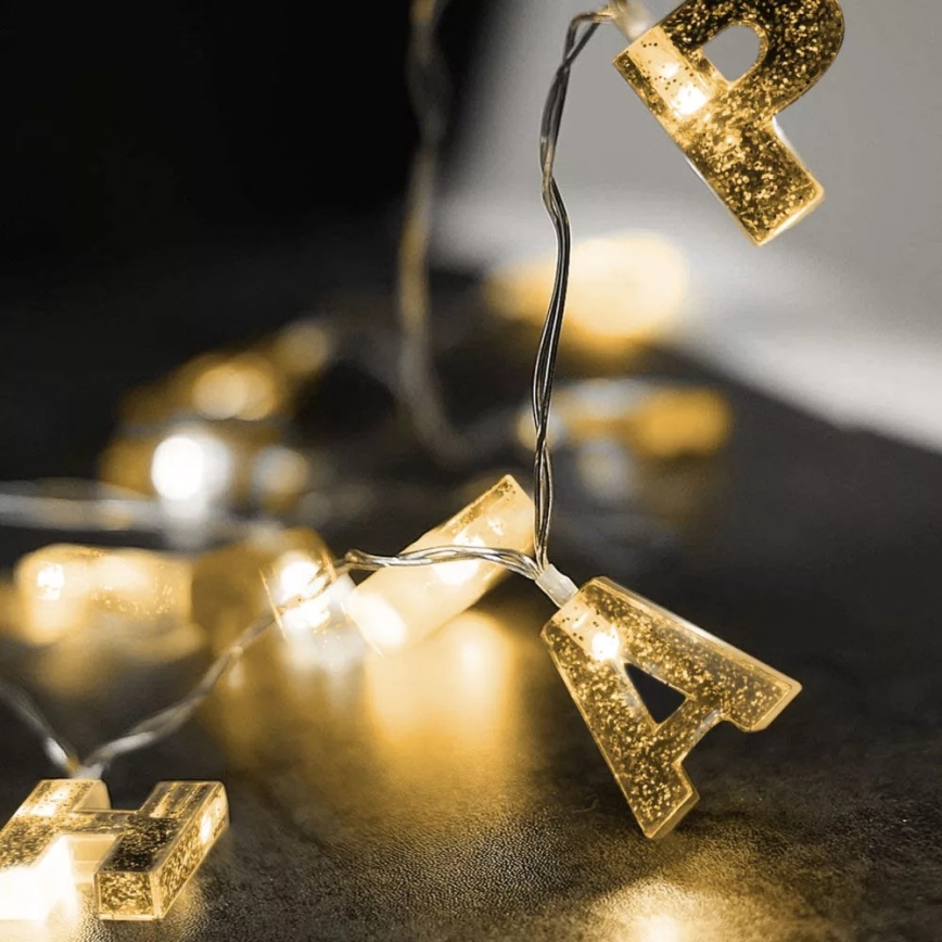 Catena luci LED decorativa 13xLED/2xAA 2,16m bianco caldo