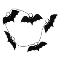 Catena luci LED decorativa HALLOWEEN 10xLED/2xAA/bianco caldo 1,3m pipistrelli