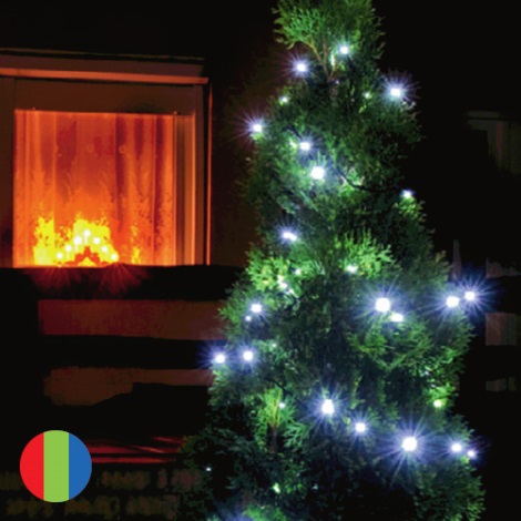 Catena luci natalizie da esterno 200xLED/8 funzioni 19m IP44 multicolore