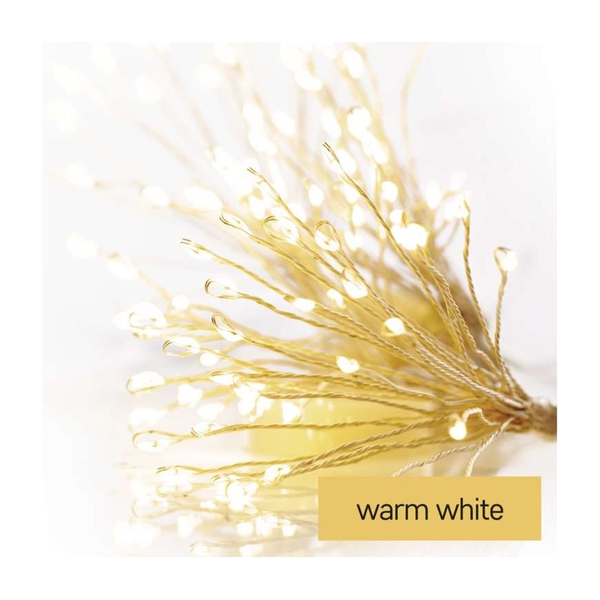 Catena luminosa 150 LED, 5,35 m, bianco caldo