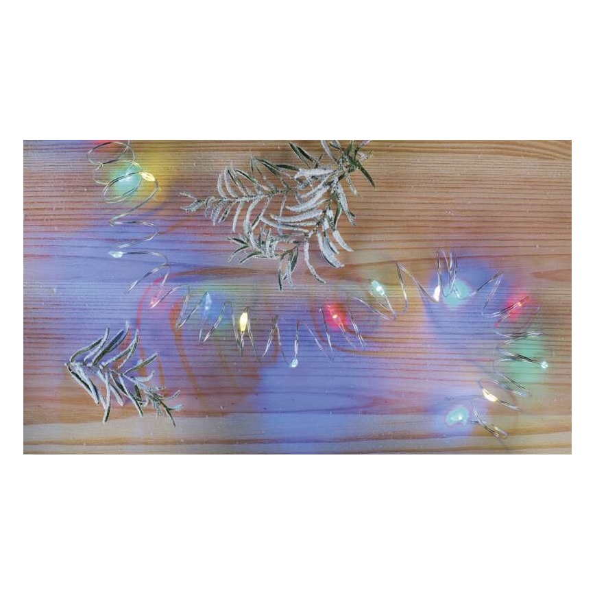 Catena luminosa 20 LED/2x AA 2,4 m multicolore