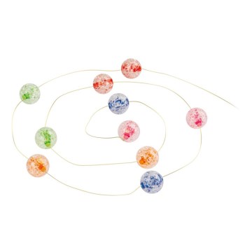 Catena luminosa a LED 10 LED, 2x AA, 2,35 m, multicolore