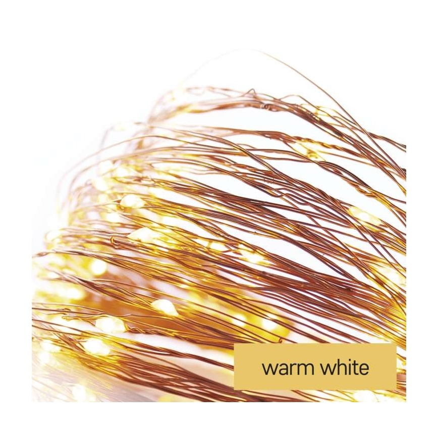 Catena luminosa a LED 20xLED/2,4m bianco caldo