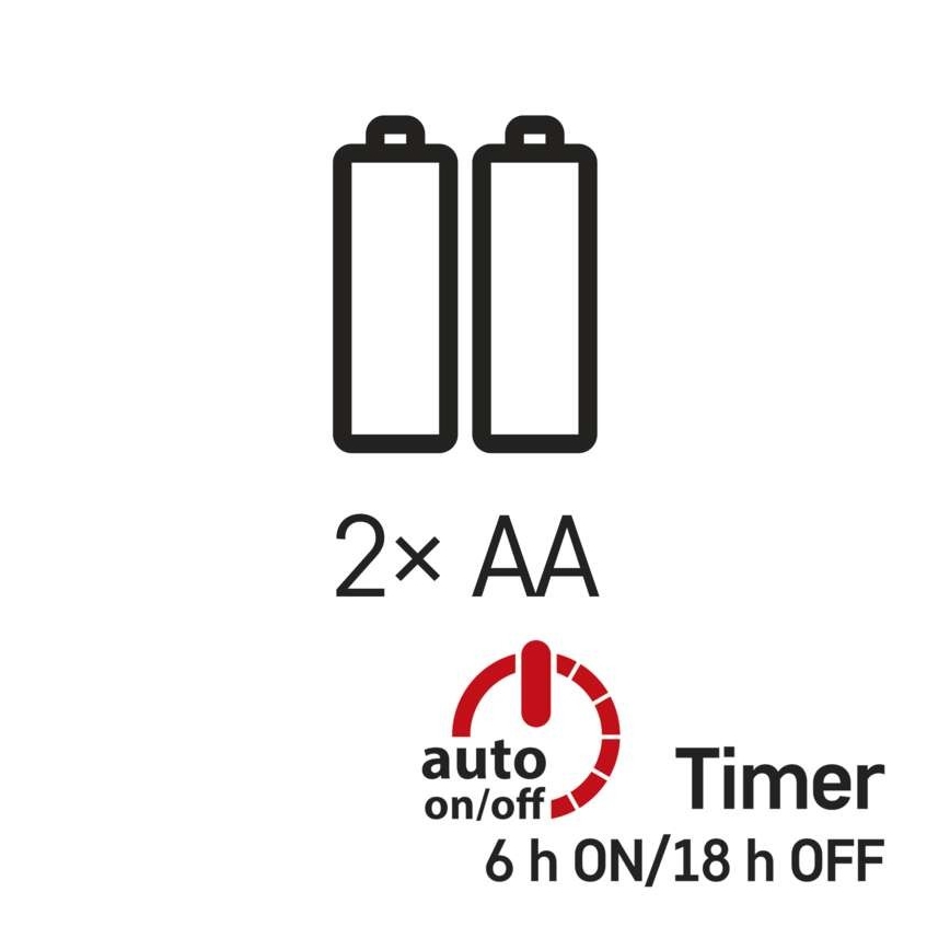 Catena luminosa a LED 20xLED/2,4m bianco caldo