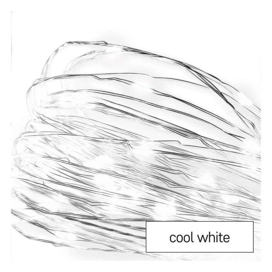 Catena luminosa a LED 20xLED/2xAA 2,4m bianco freddo