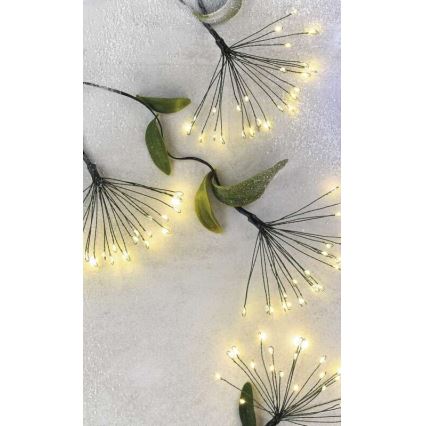 Catena luminosa a LED, 300 LED, 5,2+3 m, bianco caldo