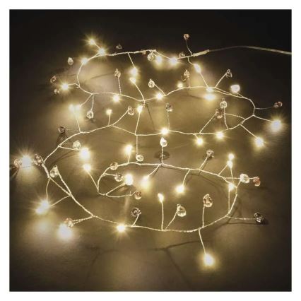 Catena luminosa a LED 40x/3xAA, 1,5 m, bianco caldo