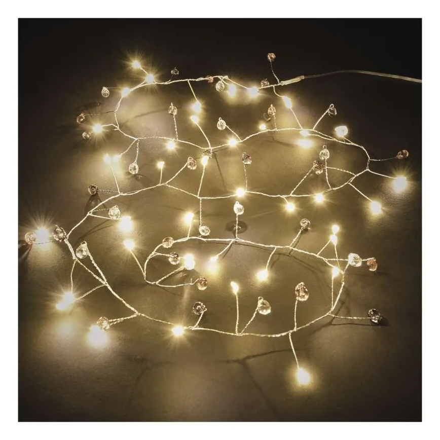 Catena luminosa a LED 40x/3xAA, 1,5 m, bianco caldo