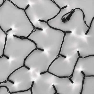 Catena luminosa collegabile 100 LED/10 m IP44 bianco freddo nero