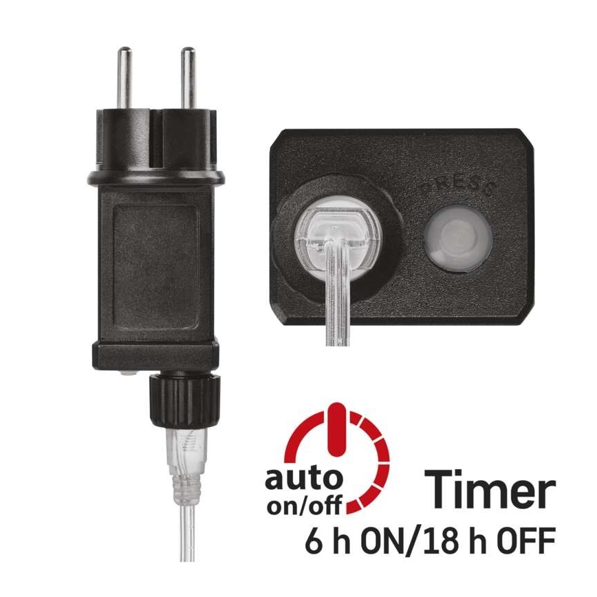 Catena luminosa da esterno a LED 40 LED, 9 m, IP44, bianco freddo