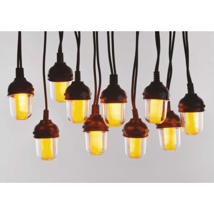 Catena luminosa decorativa a LED per esterni – 100 LED, 9,5 m, IP44