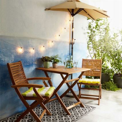 Catena luminosa decorativa a LED SMOLDER, 2,1 m — 10 LED, alimentata da 2 batterie AA