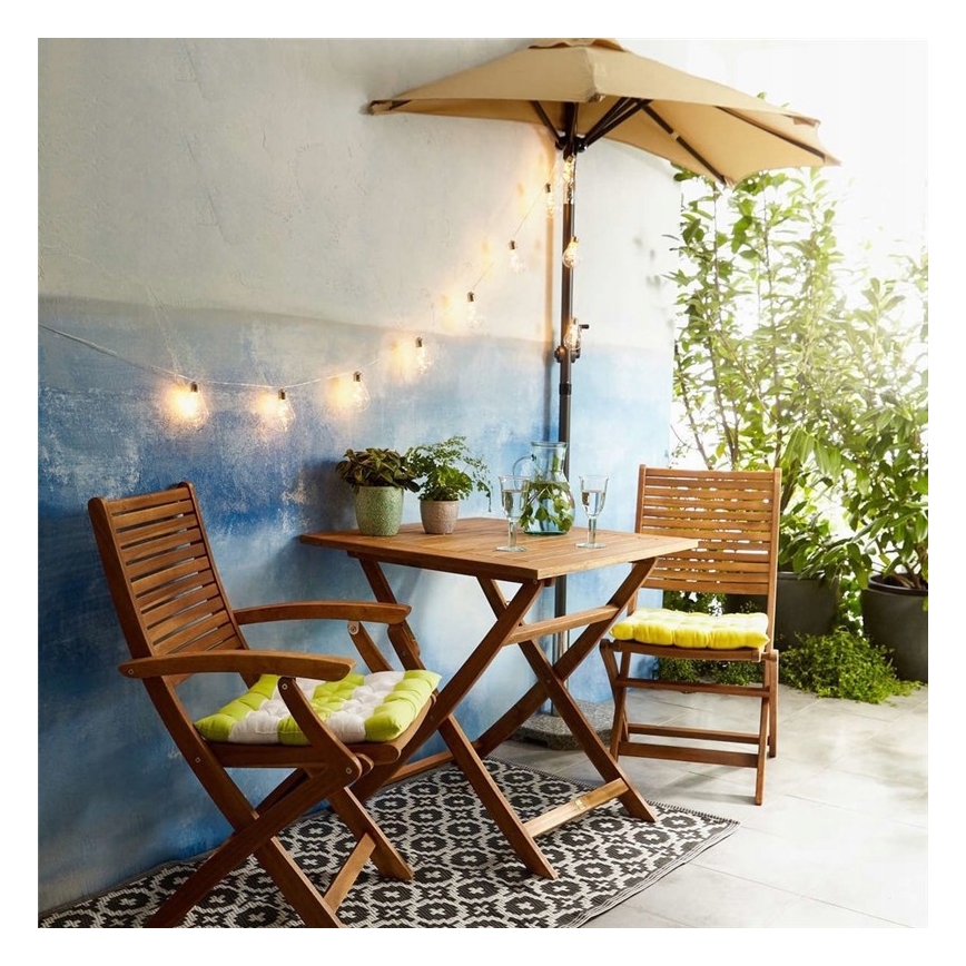 Catena luminosa decorativa a LED SMOLDER, 2,1 m — 10 LED, alimentata da 2 batterie AA