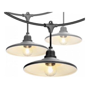 Catena luminosa decorativa da esterno CRETE 10xE27/230V 15m IP44