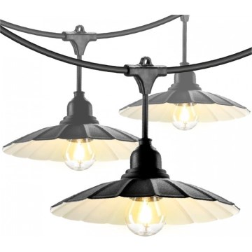 Catena luminosa decorativa da esterno CRETE 15xE27/230V 20m IP44