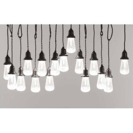 Catena luminosa decorativa LED da esterno 16xLED 8,6 m IP44 bianco freddo