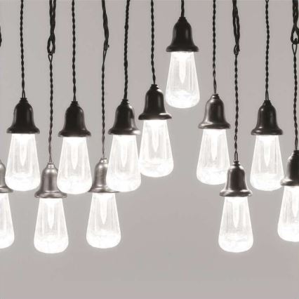 Catena luminosa decorativa LED da esterno 16xLED 8,6 m IP44 bianco freddo