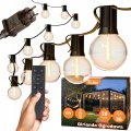 Catena luminosa decorativa LED dimmerabile da esterno 36xE12/1W/24/230V 22,35 m IP65 nero + telecomando
