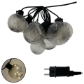 Catena luminosa decorativa LED per esterni 10xLED/0,15W/230V 6,8 m IP44 nero/fumé