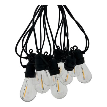 Catena luminosa decorativa LED per esterni 10xLED/0,36W/230V 8 m IP44 nera