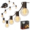 Catena luminosa decorativa LED per esterni 20xE12/1W/230V, 20 m, IP65, nera