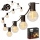 Catena luminosa decorativa LED per esterni 20xE12/1W/230V, 20 m, IP65, nera