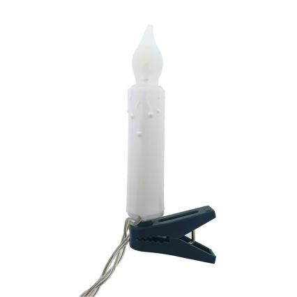 Catena luminosa decorativa LED per Natale 10xLED/2xAA 1,65 m bianco caldo a forma di candela