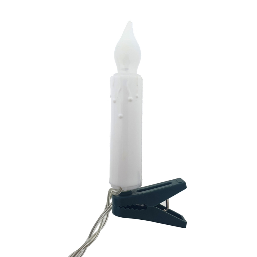 Catena luminosa decorativa LED per Natale 10xLED/2xAA 1,65 m bianco caldo a forma di candela