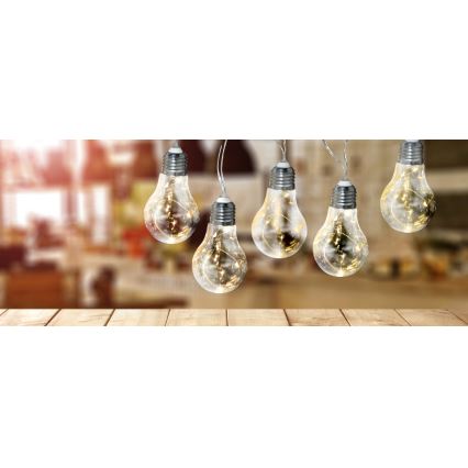 Catena luminosa decorativa LED SMOLDER 2,1 m 10xLED/2xAA