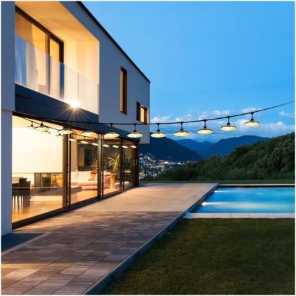 Catena luminosa decorativa per esterni CRETE 20xE27/230V 25m IP44