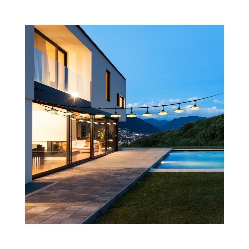 Catena luminosa decorativa per esterni CRETE 20xE27/230V 25m IP44