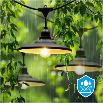 Catena luminosa decorativa per esterni CRETE 20xE27/230V 25m IP44