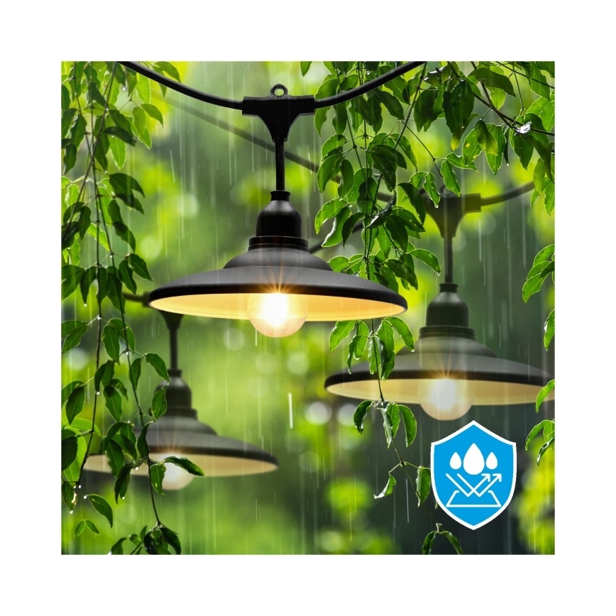 Catena luminosa decorativa per esterni CRETE 20xE27/230V 25m IP44