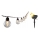 Catena luminosa decorativa solare a LED 20xLED/8 funzioni 500 mAh 7,6 m IP67 bianco caldo