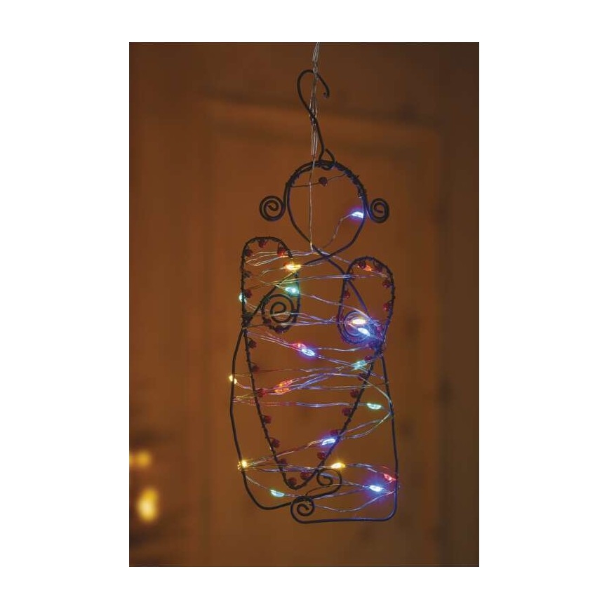 Catena luminosa di Natale 20xLED/2xAA 2,4m multicolore