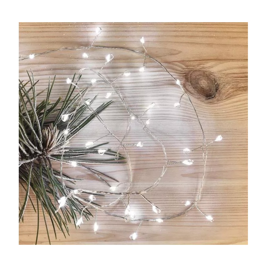 Catena luminosa di Natale a LED 100xLED/3xAA 2,7 m bianco freddo