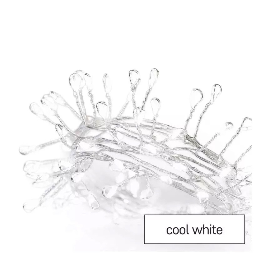 Catena luminosa di Natale a LED 100xLED/3xAA 2,7 m bianco freddo