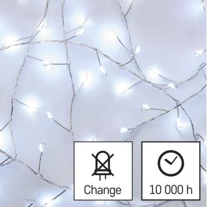 Catena luminosa di Natale a LED 100xLED/3xAA 2,7 m bianco freddo